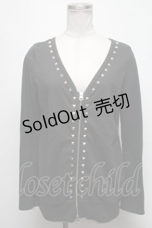 画像: Rydia / スタッズパーカー  黒 S-25-03-15-066-PU-CO-HR-ZS
