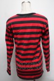画像2: PUNK / ボーダースカルプリントTシャツ  黒ｘ赤 S-25-03-15-069-PU-TS-HR-ZS (2)