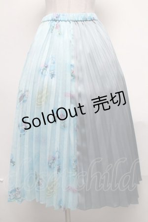 画像: MILK / Kiki&Lala Masquerade DISCOバイカラープリーツスカート  サックス S-25-03-15-087-ML-SK-AS-ZS