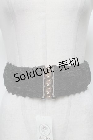 画像: axes femme / レース使いゴムベルト   S-25-03-15-014-AX-BL-HR-ZS