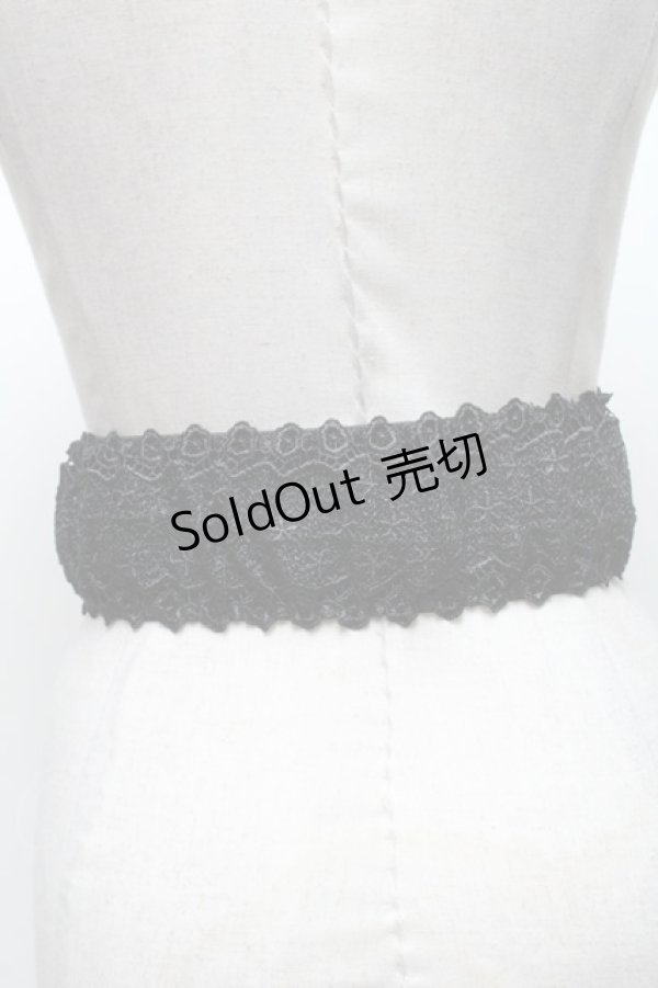画像2: axes femme / レース使いゴムベルト   S-25-03-15-014-AX-BL-HR-ZS (2)