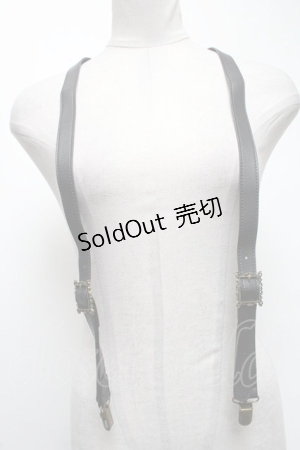 画像1: axes femme / 額縁バックルサスペンダー   S-25-03-15-022-AX-BL-HR-ZS (1)