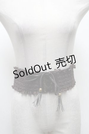 画像: axes femme / レースアップゴムベルト   S-25-03-15-026-AX-BL-HR-ZS