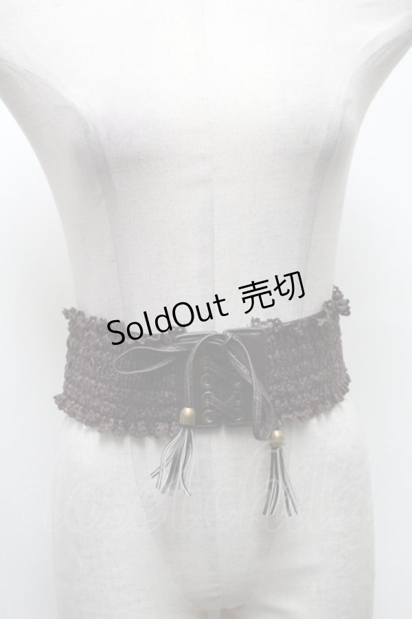 画像1: axes femme / レースアップゴムベルト   S-25-03-15-026-AX-BL-HR-ZS (1)