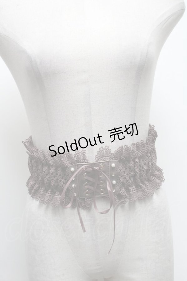 画像1: axes femme / レースアップゴムベルト   S-25-03-15-027-AX-BL-HR-ZS (1)