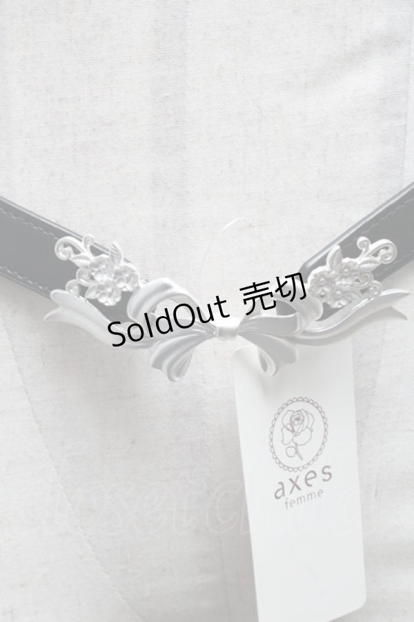 画像3: axes femme / リトルリボンゴムベルト   S-25-03-15-029-AX-BL-HR-ZS (3)