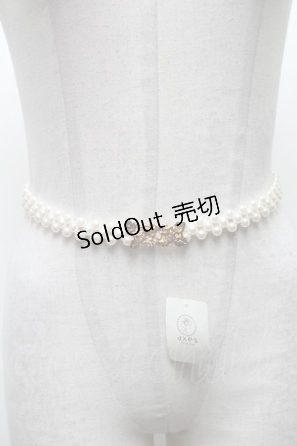 画像1: axes femme / ローズ金具パールベルト   S-25-03-15-030-AX-ZA-HR-ZT171 (1)