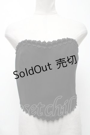 画像: Moi-meme-Moitie / 別珍リボンコルセット  黒 S-25-03-15-037-MO-TO-HR-ZS