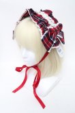画像1: axes femme kawaii / タータンチェックヘッドドレス  赤 S-25-03-17-006-AX-AC-HR-ZS (1)