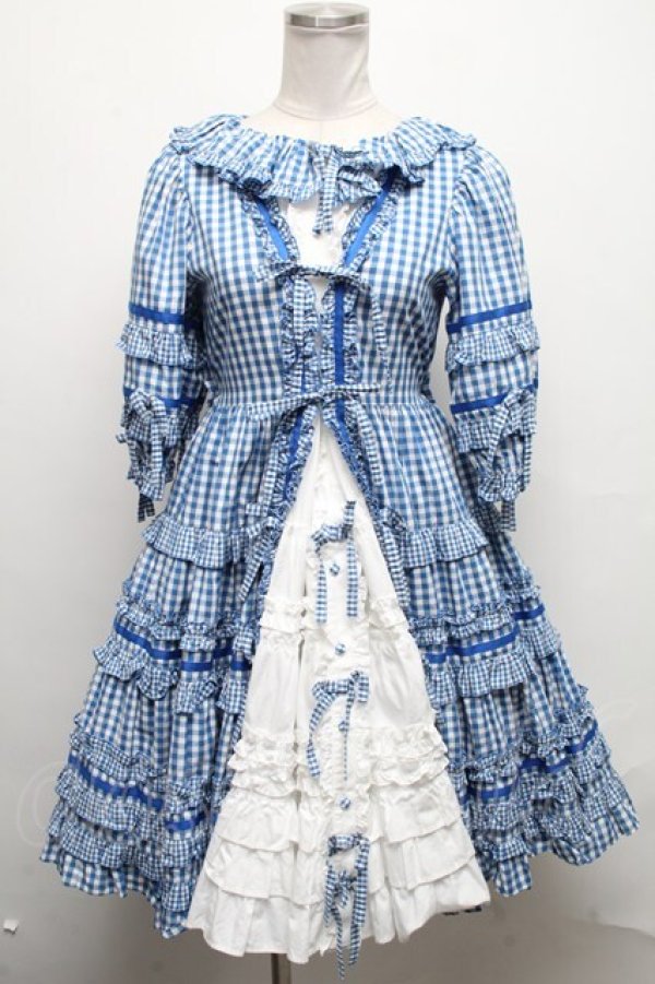 画像1: Angelic Pretty / Little Houseワンピース  ブルー S-25-03-17-057-AP-OP-HR-ZS (1)