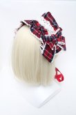 画像2: axes femme kawaii / タータンチェックヘッドドレス  赤 S-25-03-17-006-AX-AC-HR-ZS (2)