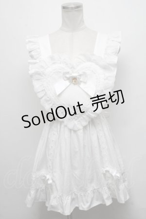 画像: BABY,THE STARS SHINE BRIGHT / ハートエプロン  白 S-25-03-17-065-BA-OP-HR-ZS