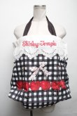 画像1: Shirley Temple / チェリーｘギンガムチェックエコバッグ  黒ｘ白 S-25-03-17-010-ET-BG-HR-ZS (1)