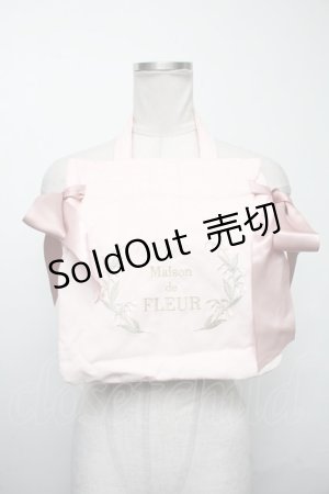 画像: Maison de FLEUR / すずらんダブルリボントートバッグ  ピンク S-25-03-17-011-LO-BG-AS-ZS