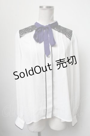 画像: axes femme kawaii / リボンボウタイブラウス  白 S-25-03-17-022-AX-BL-AS-ZS