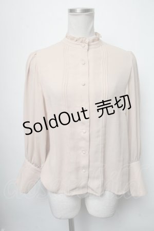 画像: Maison de FLEUR Petite Robe canone / スタンドカラーブラウスブラウス  ベージュ S-25-03-17-033-EL-TO-AS-ZS