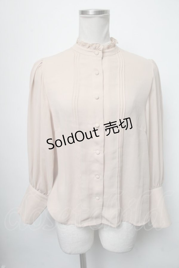 画像1: Maison de FLEUR Petite Robe canone / スタンドカラーブラウスブラウス  ベージュ S-25-03-17-033-EL-TO-AS-ZS (1)