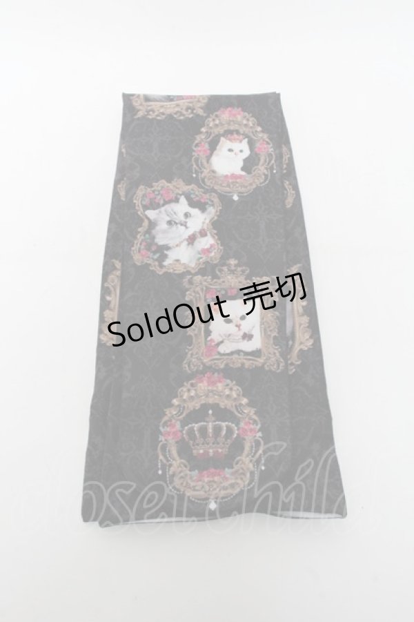 画像1: Enchantlic Enchantilly / 猫の王女達の肖像画 オーバーニーソックス  黒 S-25-03-17-004-LO-ZA-HR-ZS (1)