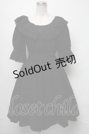 画像: Sheglit / フラワーブーケのレースワンピース  黒 S-25-03-20-051-EL-OP-HR-ZS