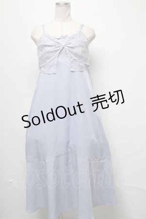 画像: axes femme / ビッグレースリボンキャミワンピース  ラベンダー S-25-03-20-062-AX-OP-HR-ZI