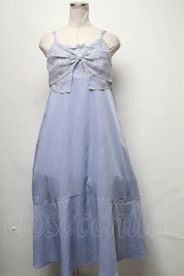画像1: axes femme / ビッグレースリボンキャミワンピース  ラベンダー S-25-03-20-062-AX-OP-HR-ZS (1)