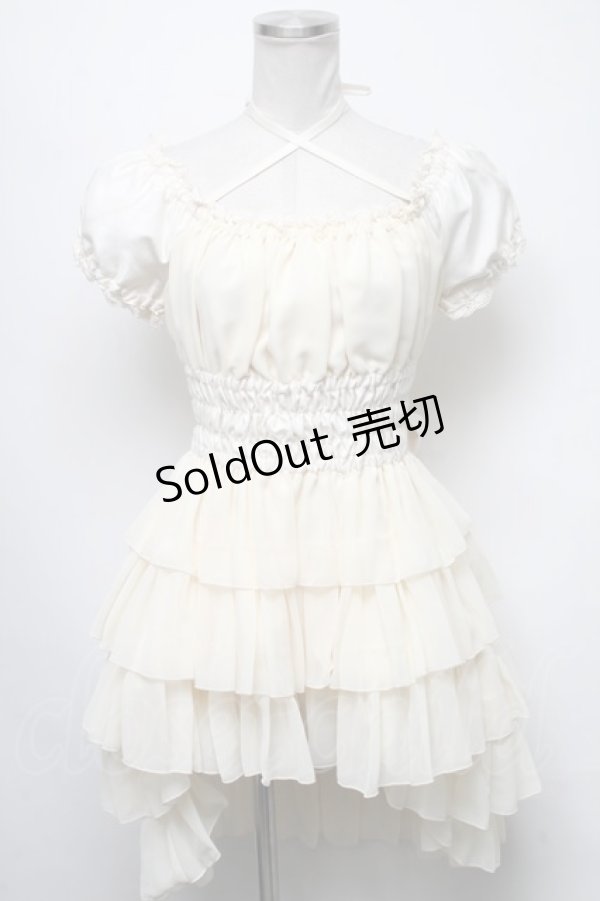 画像1: Pina sweetcollection / シフォンフリルワンピース  キナリ S-25-03-20-067-LO-OP-HR-ZS (1)
