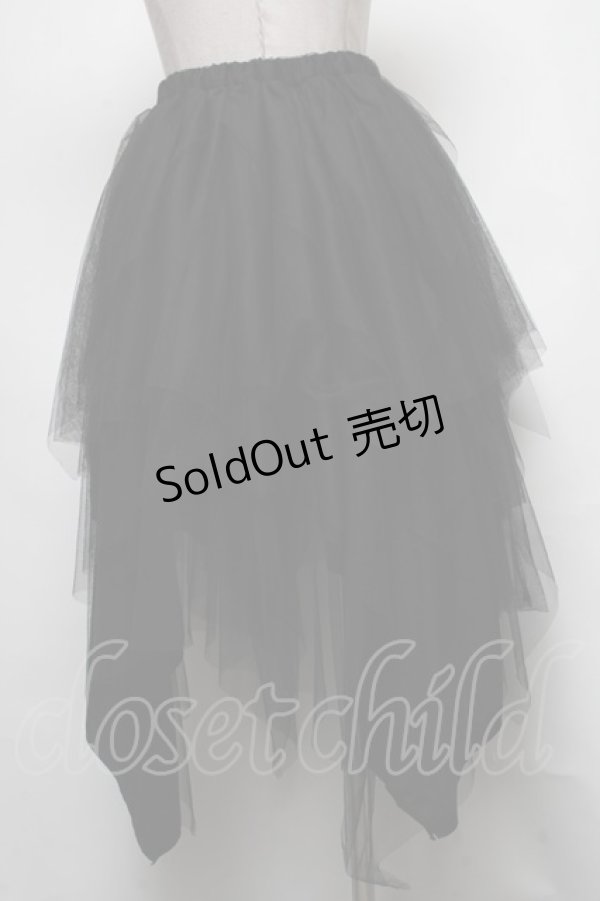 画像2: Sheglit / Foliageチュールスカート  黒 S-25-03-20-083-EL-SK-HR-ZS (2)