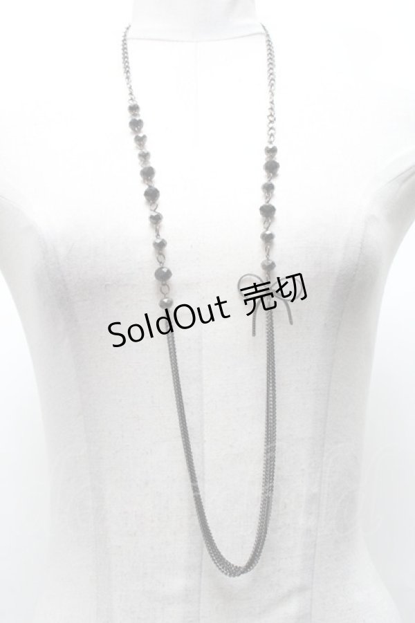 画像1: INGEBORG / ストーンネックレス  黒 S-25-03-20-015-LO-AC-AS-ZS (1)