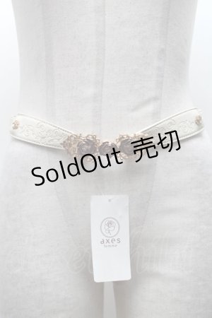 画像: axes femme / バラｘエンボスゴムベルト   S-25-03-20-017-AX-BL-HR-ZS