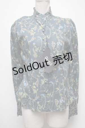 画像: Sheglit / "Statice"クラシカルブラウス  グリーン S-25-03-20-028-EL-BL-HR-ZS