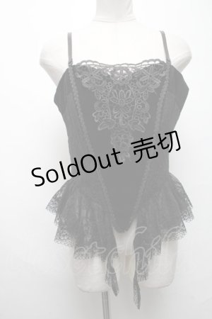 画像: DARK IN LOVE / ベロアビスチェ  黒 S-25-03-20-029-PU-TO-AS-ZS