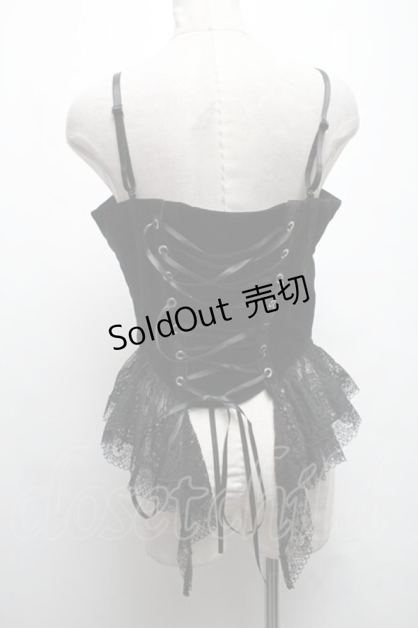 画像2: DARK IN LOVE / ベロアビスチェ  黒 S-25-03-20-029-PU-TO-AS-ZS (2)
