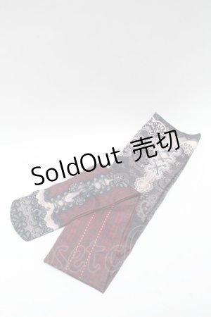 画像: abilletage / ANKLE DECORATION DIAMOND＆CLUB コルセットタイツ  ワイン S-25-03-20-005-GO-ZA-HR-ZS