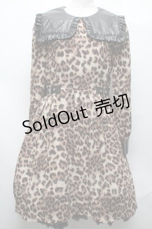 画像: Jamie エーエヌケー / レオパードワンピース  ブラウン S-25-03-22-049-LO-OP-AS-ZS