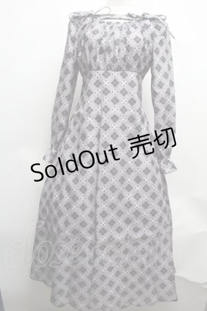 画像: evelyn / オリジナルハートチェックワンピース  グレーｘ黒 S-25-03-22-050-LO-OP-AS-ZS