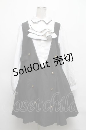 画像: Favorite / 凜々蝶 カルタ 制服長袖ワンピース  黒ｘ白 S-25-03-22-057-LO-OP-HR-ZS