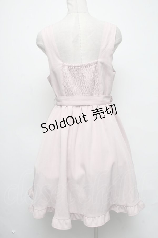 画像2: axes femme POETIQUE / 刺繍入りストライプジャンドレ  ピンク S-25-03-22-062-AX-OP-AS-ZS (2)
