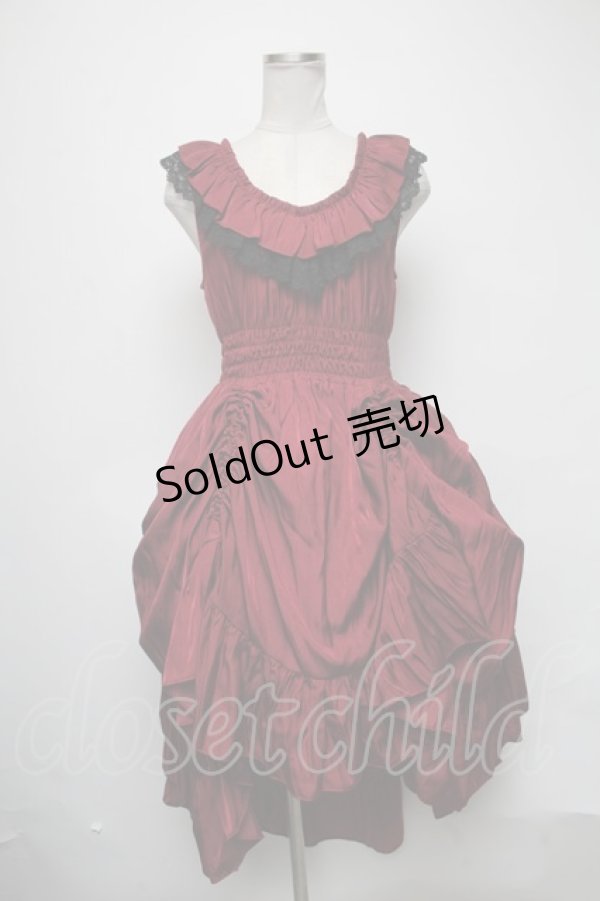 画像1: Sheglit / "Dunkelheit"シャーリングワンピース  ワイン S-25-03-22-070-EL-OP-HR-ZS (1)