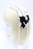 画像1: Triple fortune / ビジューリボンヘッドドレス  白ｘ黒 S-25-03-22-007-EL-AC-AS-ZS (1)
