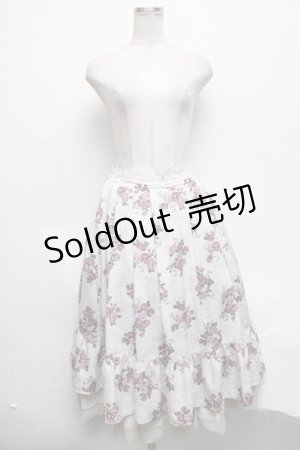 画像: axes femme / グランブーケ柄スカート  オフ S-25-03-22-079-AX-SK-HR-ZS