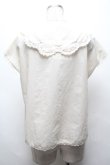 画像2: F i.n.t / リボン刺繍半袖ブラウス  オフ S-25-03-22-021-CA-BL-HR-ZS (2)