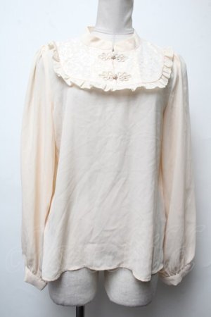 画像: axes femme kawaii / チャイナシフォンブラウス  キナリ S-25-03-22-025-AX-TO-HR-ZS