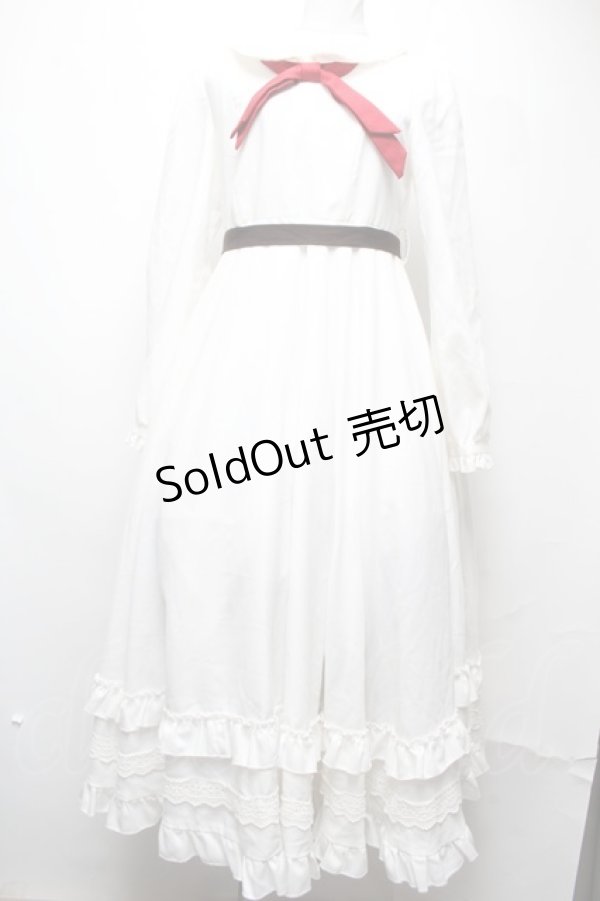 画像1: Favorite / レース長袖ワンピース  白 S-25-03-22-041-LO-OP-HR-ZS (1)