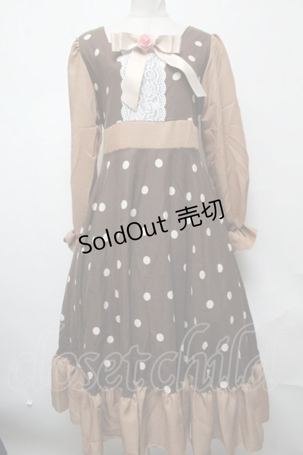 画像1: LOLITA / ワンピース  ブラウン S-25-03-22-048-LO-OP-AS-ZS (1)