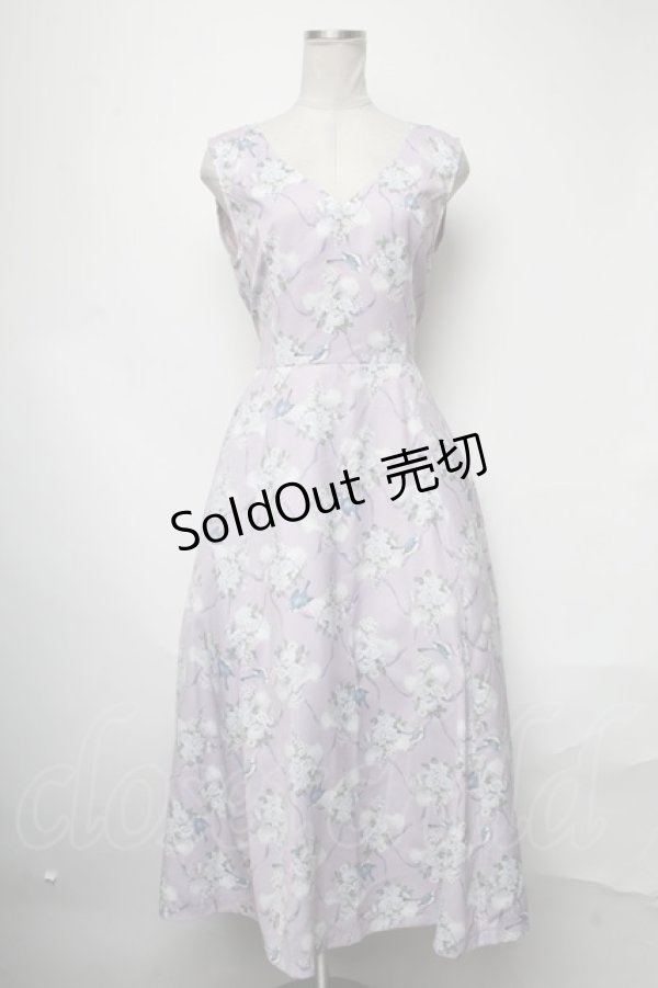 画像1: axes femme POETIQUE / フロレゾンロングワンピース  ラベンダー S-25-03-23-1058-AX-OP-HR-ZI (1)