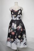 画像2: axes femme NOSTALGIE / アンティークブーケ柄ワンピース  黒 S-25-03-23-1064-AX-OP-HR-ZS (2)