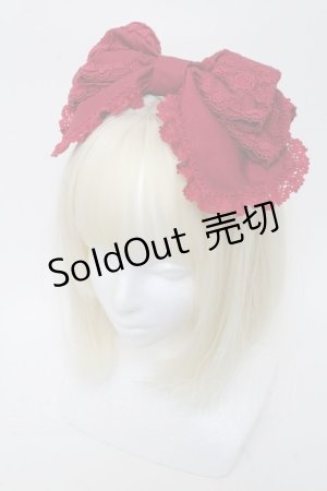 画像: BABY,THE STARS SHINE BRIGHT / ローズレースのリボンカチューシャ  ワイン S-25-03-23-1008-BA-AC-AS-ZS