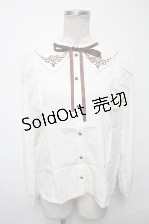 画像: axes femme POETIQUE / レースデザインフリルブラウス  キナリ S-25-03-23-1015-AX-BL-HR-ZS