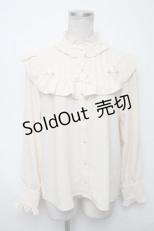画像: axes femme kawaii / プティリボンブラウス  キナリ S-25-03-23-1017-AX-BL-HR-ZS