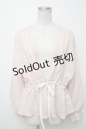 画像: axes femme / 楊柳シフォンルズカーデ  ピンク S-25-03-23-1018-AX-TO-HR-ZS